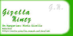 gizella mintz business card